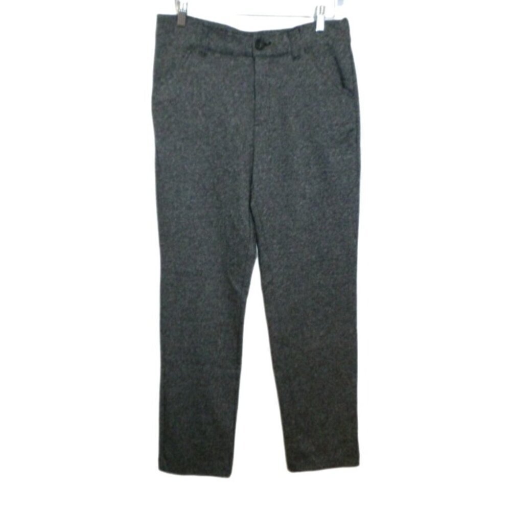 TIME AND TRU dk gray stretch pants high rise straight leg inseam 30.5" womens 10